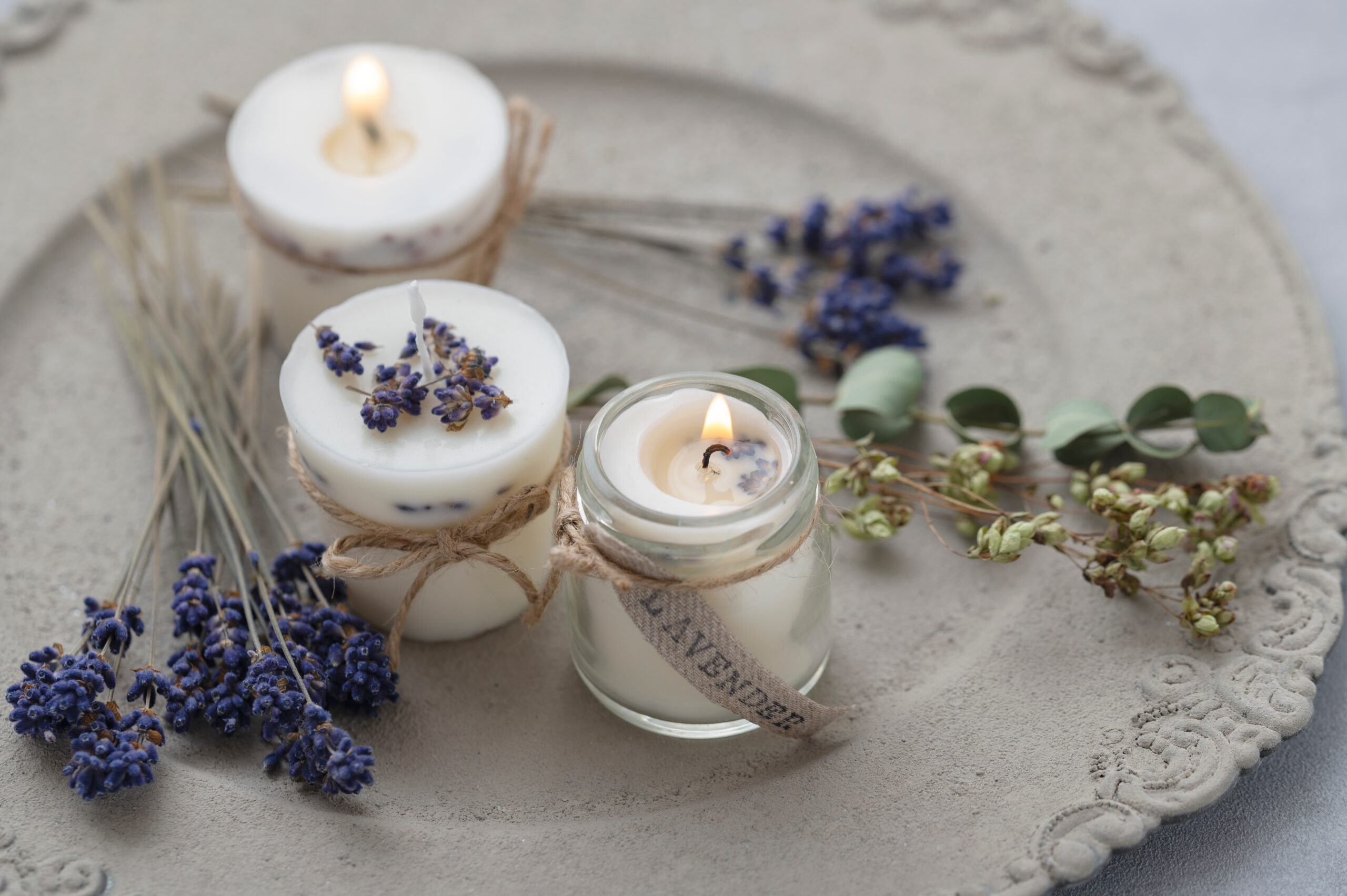 ラベンダーのキャンドル　